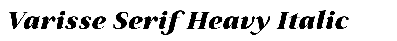 Varisse Serif Heavy Italic